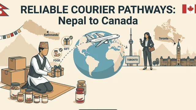 A parcel being shipped from Nepal to Canada